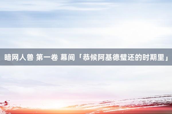 暗网人兽 第一卷 幕间「恭候阿基德璧还的时期里」