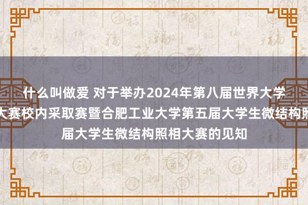 什么叫做爱 对于举办2024年第八届世界大学生微结构照相大赛校内采取赛暨合肥工业大学第五届大学生微结构照相大赛的见知