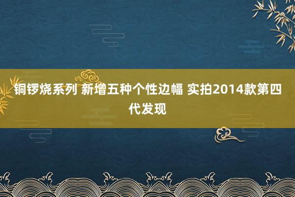 铜锣烧系列 新增五种个性边幅 实拍2014款第四代发现