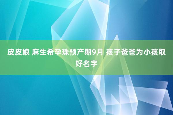 皮皮娘 麻生希孕珠预产期9月 孩子爸爸为小孩取好名字